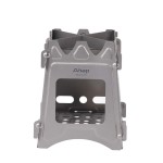 ATiAP Ultralight Titanium Wood Burning Stove Outdoor Camping Multi-Fuels Alcohol Stove BBQ Stove WS009ST-Ti (Wood Burning Stove)