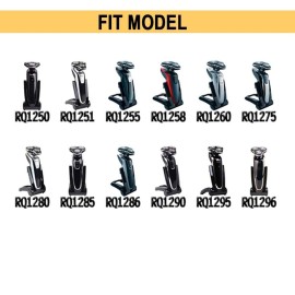 RQ12 Replacement Shaver Head Compatible with Philipss Norelcos RQ11 RQ10 Sensotouch 3D 1260X RQ1250 RQ1295 RQ1180 Arcitec Razor Shaving Unit Triple 3D