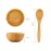 Mask Bowl Set - Mini Eco Bamboo Skin Care DIY Mixing Tool Kit with Bamboo Spoon for Lady Women Girls