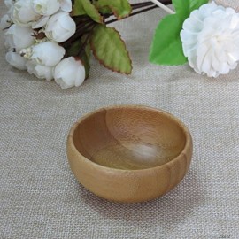 Mask Bowl Set - Mini Eco Bamboo Skin Care DIY Mixing Tool Kit with Bamboo Spoon for Lady Women Girls