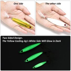 Dr.Fish 5 Pack Metal Jigging Spoon Saltwater Fishing Jigs Spoons Lures Casting Vertical Diamond Jig Lures Freshwater Bass Striper Mackerel Halibut 0.88oz Dr.Fish 5 Pack Metal Jigging Spoon Saltwater Fishing Jigs Spoons Lures Casting Vertical Diamond Jig Lures Freshwater Bass Striper Mackerel Halibut 0.88oz