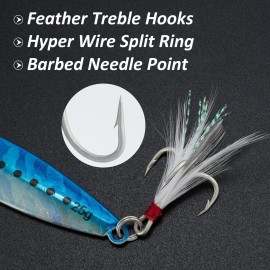 Dr.Fish 5 Pack Metal Jigging Spoon Saltwater Fishing Jigs Spoons Lures Casting Vertical Diamond Jig Lures Freshwater Bass Striper Mackerel Halibut 0.88oz Dr.Fish 5 Pack Metal Jigging Spoon Saltwater Fishing Jigs Spoons Lures Casting Vertical Diamond Jig Lures Freshwater Bass Striper Mackerel Halibut 0.88oz