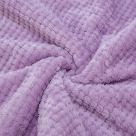Fuzzy Throw Blanket, Plush Fleece Blankets for Adults, Toddler, Boys and Girls, Warm Soft Blankets and Throws for Bed, Couch, Sofa, Travel and Outdoor, Camping (Throw(50x70), L-Lavender)