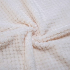 Fuzzy Throw Blanket, Plush Fleece Blankets for Adults, Toddler, Boys and Girls, Warm Soft Blankets and Throws for Bed, Couch, Sofa, Travel and Outdoor, Camping (Throw(50x70), L-Cream)