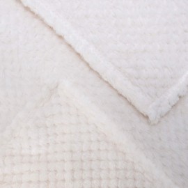 Fuzzy Throw Blanket, Plush Fleece Blankets for Adults, Toddler, Boys and Girls, Warm Soft Blankets and Throws for Bed, Couch, Sofa, Travel and Outdoor, Camping (Throw(50x70), L-Cream)