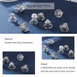 40 Pieces Rhinestone Crystal Twisters Set Spiral Hair Pins Swirl Hair Silver Coils Rhinestone Spiral Hair Jewelry Crystal Spiral Hair Clip Accessories for Wedding Bridal Prom Party Favors, 8 Styles 40 Pieces Rhinestone Crystal Twisters Set Spiral Hair Pins Swirl Hair Silver Coils Rhinestone Spiral Hair Jewelry Crystal Spiral Hair Clip Accessories for Wedding Bridal Prom Party Favors, 8 Styles