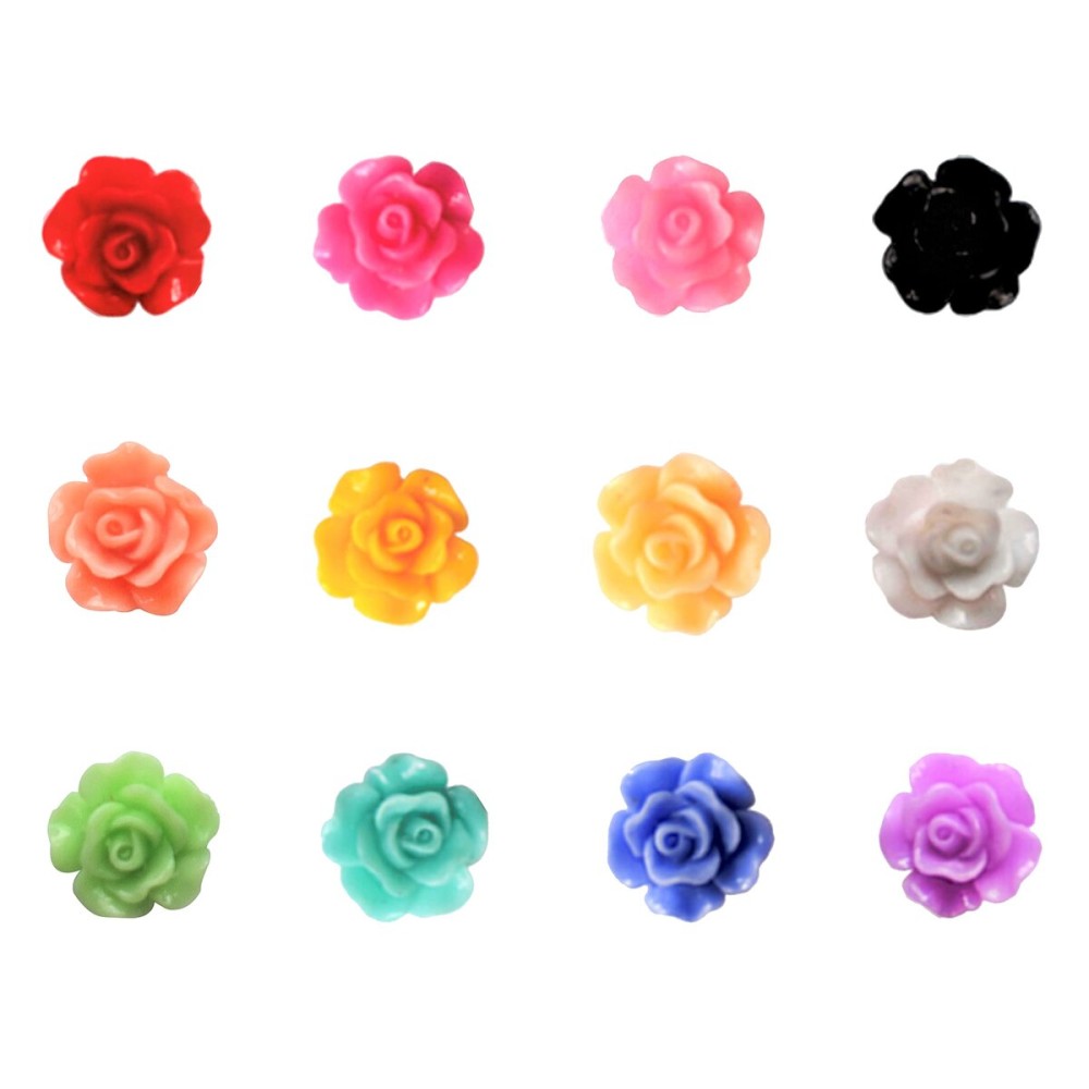 100 pieces Rose Embellishments for Nail Art Charm or jewelry making, 3D with Flat Back Resin Beads Manicure Multicolor Flowers 100 pieces Rose Embellishments for Nail Art Charm or jewelry making, 3D with Flat Back Resin Beads Manicure Multicolor Flowers
