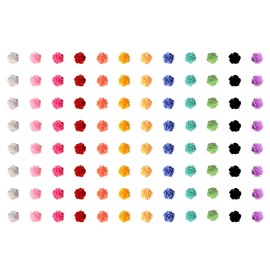 100 pieces Rose Embellishments for Nail Art Charm or jewelry making, 3D with Flat Back Resin Beads Manicure Multicolor Flowers 100 pieces Rose Embellishments for Nail Art Charm or jewelry making, 3D with Flat Back Resin Beads Manicure Multicolor Flowers