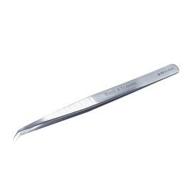 Tool Alement Canadian Eyelash Extension Tweezers,Stainless Steel 14cm 45 Degree Angle Eyelash Tweezers M-PK14-8008