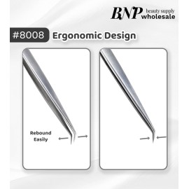 Tool Alement Canadian Eyelash Extension Tweezers,Stainless Steel 14cm 45 Degree Angle Eyelash Tweezers M-PK14-8008 Tool Alement Canadian Eyelash Extension Tweezers,Stainless Steel 14cm 45 Degree Angle Eyelash Tweezers M-PK14-8008