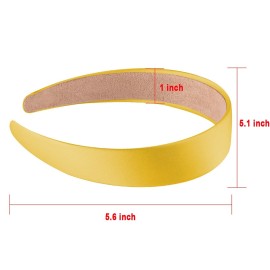 SIQUK 18 Pieces Satin Headbands 1 Inch Wide Non-slip Headband Colorful DIY Headbands for Women and Girls, 18 Colors SIQUK 18 Pieces Satin Headbands 1 Inch Wide Non-slip Headband Colorful DIY Headbands for Women and Girls, 18 Colors