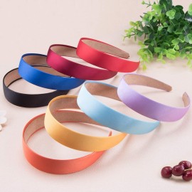 SIQUK 18 Pieces Satin Headbands 1 Inch Wide Non-slip Headband Colorful DIY Headbands for Women and Girls, 18 Colors SIQUK 18 Pieces Satin Headbands 1 Inch Wide Non-slip Headband Colorful DIY Headbands for Women and Girls, 18 Colors