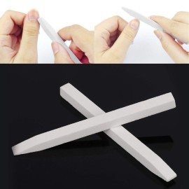 18 Pcs Nail File Pumice Stone Cuticle Pusher Nail Art Pedicure & Manicure Tools (White)