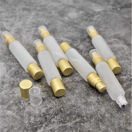 Frosted Clear 10ml Essential Oil Roller Sprayer Duo Bottles, Double Ended Stainless Steel Roller Balls for Essential Oils With Fine Mist Sprayer, Glass Roll On Bottles - 6 pack Frosted Clear 10ml Essential Oil Roller Sprayer Duo Bottles, Double Ended Stainless Steel Roller Balls for Essential Oils With Fine Mist Sprayer, Glass Roll On Bottles - 6 pack