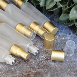 Frosted Clear 10ml Essential Oil Roller Sprayer Duo Bottles, Double Ended Stainless Steel Roller Balls for Essential Oils With Fine Mist Sprayer, Glass Roll On Bottles - 6 pack Frosted Clear 10ml Essential Oil Roller Sprayer Duo Bottles, Double Ended Stainless Steel Roller Balls for Essential Oils With Fine Mist Sprayer, Glass Roll On Bottles - 6 pack