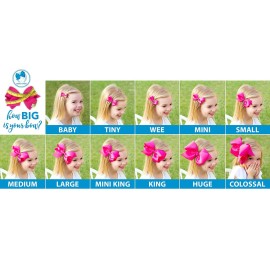 Wee Ones Girls\' 3 pc Set Solid Grosgrain Variety Pack on a WeeStay No-Slip Hair Clip, Small, Light Pink, Light Orchid, Millennium Blue