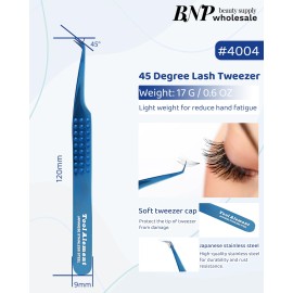 Tool Alement Japan Eyelash Tweezer,Stainless Steel Plasma Coating 12cm 45 Degree Angle Eyelash Extension Tweezers BL-JP12-4004 Tool Alement Japan Eyelash Tweezer,Stainless Steel Plasma Coating 12cm 45 Degree Angle Eyelash Extension Tweezers BL-JP12-4004