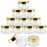 Beauticom 20g/20ml USA Acrylic Round Clear Jars with Lids for Lip Balms, Creams, Make Up, Cosmetics, Samples, Ointments (48 Pieces Jars + Gold Lids)