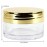 Beauticom 20g/20ml USA Acrylic Round Clear Jars with Lids for Lip Balms, Creams, Make Up, Cosmetics, Samples, Ointments (48 Pieces Jars + Gold Lids)