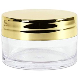 Beauticom 20g/20ml USA Acrylic Round Clear Jars with Lids for Lip Balms, Creams, Make Up, Cosmetics, Samples, Ointments (48 Pieces Jars + Gold Lids) Beauticom 20g/20ml USA Acrylic Round Clear Jars with Lids for Lip Balms, Creams, Make Up, Cosmetics, Samples, Ointments (48 Pieces Jars + Gold Lids)