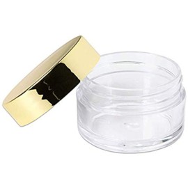Beauticom 20g/20ml USA Acrylic Round Clear Jars with Lids for Lip Balms, Creams, Make Up, Cosmetics, Samples, Ointments (48 Pieces Jars + Gold Lids) Beauticom 20g/20ml USA Acrylic Round Clear Jars with Lids for Lip Balms, Creams, Make Up, Cosmetics, Samples, Ointments (48 Pieces Jars + Gold Lids)