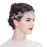 ROSEEDEN Woman Beaded Headpiece Crystal Wedding Vine Bridesmaid Headband with Ribbon Rhinestone Bridal Hair Accessories (Silver)