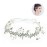 ROSEEDEN Woman Beaded Headpiece Crystal Wedding Vine Bridesmaid Headband with Ribbon Rhinestone Bridal Hair Accessories (Silver)
