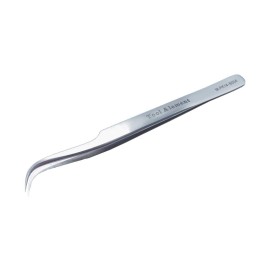 Tool Alement Canadian Stainless Steel 12cm Semi Curve Eyelash Tweezers M-PK14-8004
