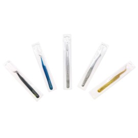 Tool Alement Canadian Stainless Steel 12cm Semi Curve Eyelash Tweezers M-PK14-8004