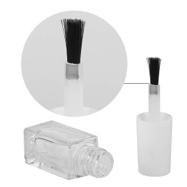 GTHER 20PCS 5ML Small Empty Nail Polish Glass Bottles with Brush Cap & Funnel & Mixing Balls for Nail Art Sample (White)
