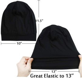 Satin Cap 100% Mulberry Silk Lined Sleeping Hats for Natural Hair