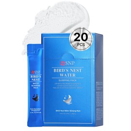 [K Beauty Snp] Overnight Bird\'s Nest Night Cream | Travel Size Individual Packaging | Hydrating and Protecting for All Dry Skin Types | Korean Face Skincare | Overnight Facial Skin Care | 20 Pack