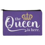 The Queen is Here Crown Royalty Makeup Cosmetic Bag Organizer Pouch
