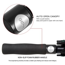 G4Free 62 Inch Automatic Open Golf Umbrella Extra Large Oversize Double Canopy Vented Windproof Waterproof Stick Umbrellas(Black/Dark Green)