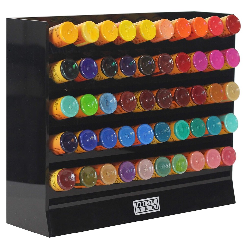 Holder Ink Acrylic Vertical Display Stand Organizer For 1oz Tattoo Ink Bottles. Keeps Your Items Organized, Secured and Ready to use.