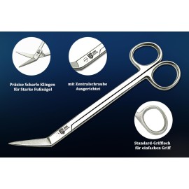 SMI 15,5 cm Long Handle Toenail Scissors for Seniors Podiatrist Nail Clippers for Disabled Thick & Ingrown Nails Stainless Steel Nail Scissors Nail Cutters SMI 15,5 cm Long Handle Toenail Scissors for Seniors Podiatrist Nail Clippers for Disabled Thick & Ingrown Nails Stainless Steel Nail Scissors Nail Cutters