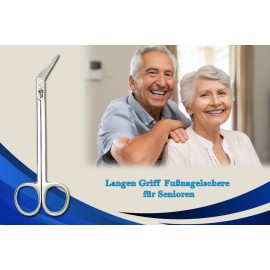SMI 15,5 cm Long Handle Toenail Scissors for Seniors Podiatrist Nail Clippers for Disabled Thick & Ingrown Nails Stainless Steel Nail Scissors Nail Cutters SMI 15,5 cm Long Handle Toenail Scissors for Seniors Podiatrist Nail Clippers for Disabled Thick & Ingrown Nails Stainless Steel Nail Scissors Nail Cutters