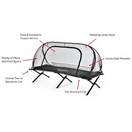 Wicked Cool MosquitOasis Pop-Up Mosquito Net Tent for Summer Camps and Camping