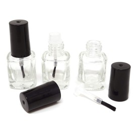 Honbay 6PCS 5ml Empty Nail Polish Glass Bottles with Brush Cap