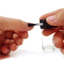 Honbay 6PCS 5ml Empty Nail Polish Glass Bottles with Brush Cap