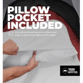 Tough Outdoors Sleeping Bag Liner - Adult Sleep Sack & Travel Sheets for Hotel - Travel Sleep Sack Backpacking & Camping - Sleeping Bag Liners - Hotel Bed Covering for Traveling