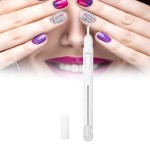 riteu Nail Art Dotting Pen, 2800 Beads Nail Dotting Tool, 0.8Mm Nail Dotting Manicure Decoration Tool for Acrylic Nail Tools Acrylic-Nail-Tools for Manicure Pedicure (Silver)