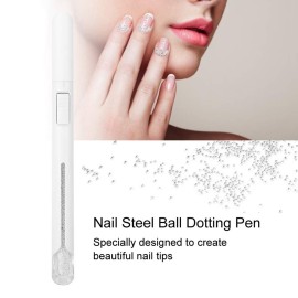 riteu Nail Art Dotting Pen, 2800 Beads Nail Dotting Tool, 0.8Mm Nail Dotting Manicure Decoration Tool for Acrylic Nail Tools Acrylic-Nail-Tools for Manicure Pedicure (Silver) riteu Nail Art Dotting Pen, 2800 Beads Nail Dotting Tool, 0.8Mm Nail Dotting Manicure Decoration Tool for Acrylic Nail Tools Acrylic-Nail-Tools for Manicure Pedicure (Silver)