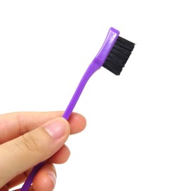 Honbay 5PCS Double Sided Edge Brushes 2 In 1 Edge Control Hair Brush Comb Combo (Purple) Honbay 5PCS Double Sided Edge Brushes 2 In 1 Edge Control Hair Brush Comb Combo (Purple)