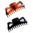 ACCGLORY Large Hair Claw Clips for Long Thick Hair Women 5 Inches Big Plastic Claw Clamps 2pcs In Set Hair Accessories Clips (Butterfly-Black+Amber)