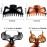 ACCGLORY Large Hair Claw Clips for Long Thick Hair Women 5 Inches Big Plastic Claw Clamps 2pcs In Set Hair Accessories Clips (Butterfly-Black+Amber)