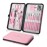 Manicure Set Professional Nail Clippers Kit Pedicure Care Tools- Stainless Steel Women Grooming Kit 18Pcs for Travel or Home (Pink)