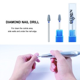 NMKL38 Diamond Bur 3/32 Russian Electric Nail Drill Bit File Stainless Steel Professional Podiatry Chiropody Pedicure Manicure Drill Bit