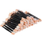 JASSINS 50pcs Eyeshadow Applicators, Disposable Eyeshadow Sponge Brush Double-Sided Eye Makeup Sponge Applicators
