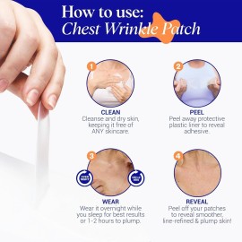 Wrinkles Schminkles Chest, Cleavage & Body Stretch Mark Wrinkle Patches | Reusable Hypoallergenic Pregnancy Safe Silicone Smoothing Pads to Prevent and Reduce Wrinkles & Stretch Marks | 2 Pack